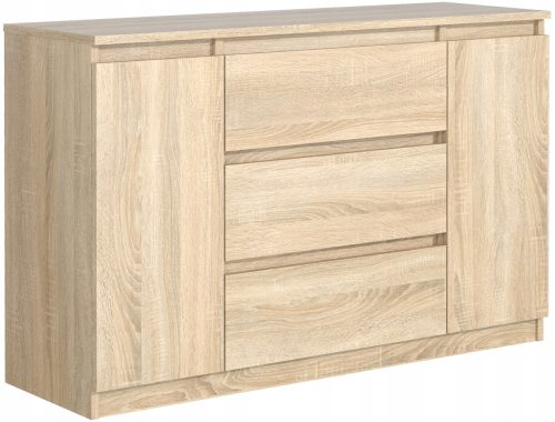 Fiókos szekrény gyerekszobába - Játékszekrény 2d 3s 120cm Sonoma tölgy