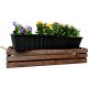  Virágcserép Dobozok földje 83 cm x 19 x 15,5 cm barna és bézs fa árnyalatai
