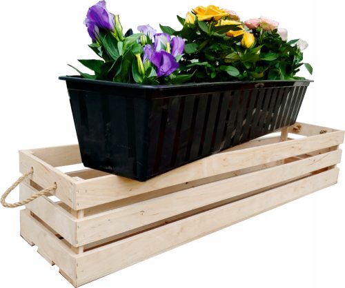  Virágcserép Dobozok földje 83 cm x 19 x 15 cm barna és bézs fa árnyalatai