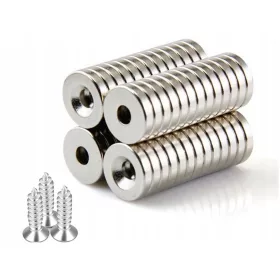 NEODÍMIUM MÁGNES CSAVARLYUKATTAL 15X3 ERŐS