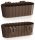  Prosperplast virágcserép 38,3 cm x 21,2 x 13 cm műanyag barna és bézs árnyalatú