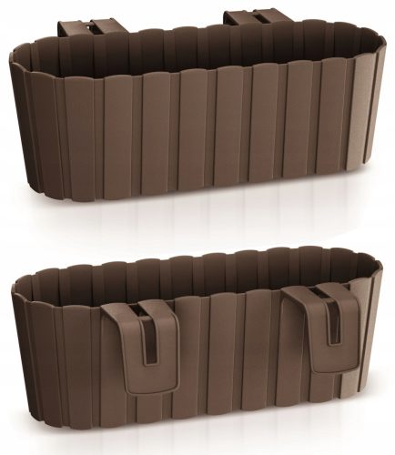  Prosperplast virágcserép 38,3 cm x 21,2 x 13 cm műanyag barna és bézs árnyalatú