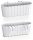  Prosperplast virágcserép 21 cm x 38 x 13 cm, fehér műanyag