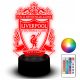 Gyermek éjszakai lámpa - LED futball liverpool labdarúgó éjszakai fény