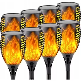   Földbe szúrható lámpa - 8x Garden Solar Lag LED LAGE Płomień