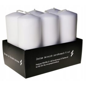    Hagyományos illattalan paraffin gyertya Pom Pom Candles 6 db.