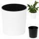  Deco4Home virágcserép 30 cm x 30 x 30,5 cm átmérő 30 cm műanyag fehér