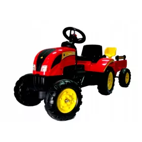   Pedálos traktor - Pedál traktor pótkocsival és kiegészítőkkel 133 cm