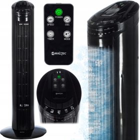    MalTec WK180WT oszlopventilátor fekete + TÁVIRÁNYÍTÓ MALTEC WK180WT VENTILÁTORHOZ