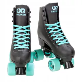   Gyermek retro korcsolya - Klasszikus retro roller korcsolya alessa fekete/menta 39