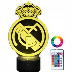   Gyermek éjszakai lámpa - Éjszakai lámpa a Real Madrid 3D metsző klub nevével