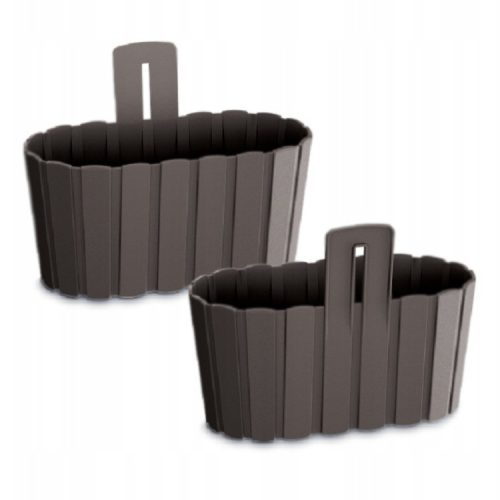  Prosperplast virágcserép 27,5 cm x 15 x 20 cm átmérőjű 27,7 cm műanyag barna és bézs árnyalatú