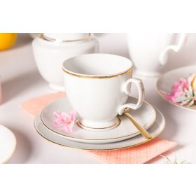   Porcelán edények - MariaPaula Złota Linia tea és kávé felszolgálás, 18 db.