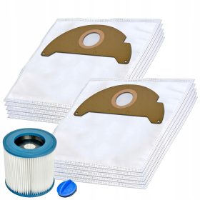    ASH-K13S szintetikus porszívózsák 10 db + Asahi szűrő Kärcher porszívóhoz 6.414-552.0