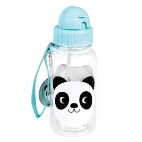   Bögre, üveg csecsemőnek - Vizes palack szalmával Rex London Panda 500 ml gyermekek számára