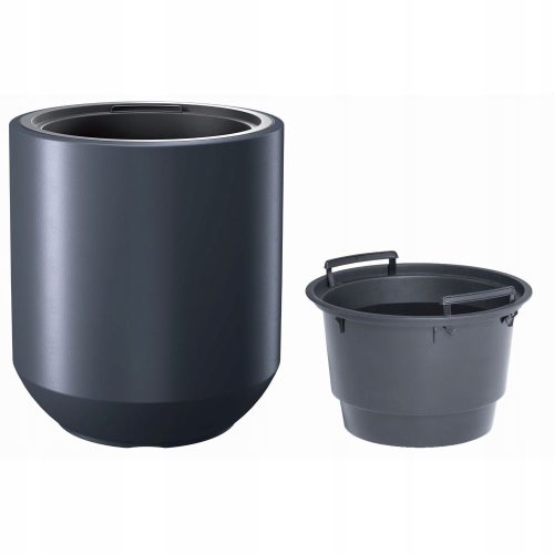  Prosperplast virágcserép 39 cm x 30 x 44 cm átmérő 39 cm műanyag szürke és ezüst árnyalatok
