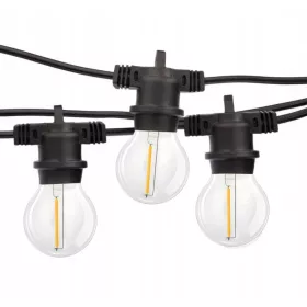   Fényfüzérek - Kerti koszorú LED lámpák 10 m + 20x izzók E27