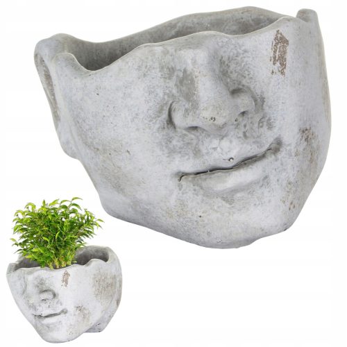  Duwen virágcserép 15 cm x 18 x 11,5 cm átmérőjű 18 cm kerámia szürke és ezüst árnyalatok