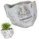  Duwen virágcserép 15 cm x 18 x 11,5 cm átmérőjű 18 cm kerámia szürke és ezüst árnyalatok
