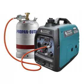   Hordozható egyfázisú generátorkészlet Könner & Söhnen 2000 W gázzal