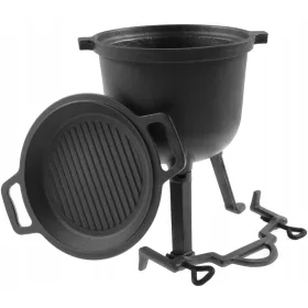 Bogrács - Vadászat üst 8L + Rossner grill serpenyő