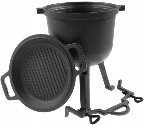 Bogrács - Vadászat üst 8L + Rossner grill serpenyő