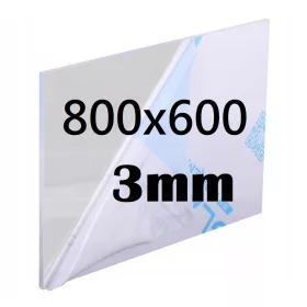 Színtelen akril PLEXI tábla, méretei 800x600x3mm