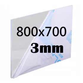 Színtelen akril PLEXI tábla, méretei 800x700x3mm