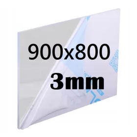 Színtelen akril PLEXI tábla, méretei 900x800x3mm