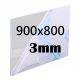 Színtelen akril PLEXI tábla, méretei 900x800x3mm