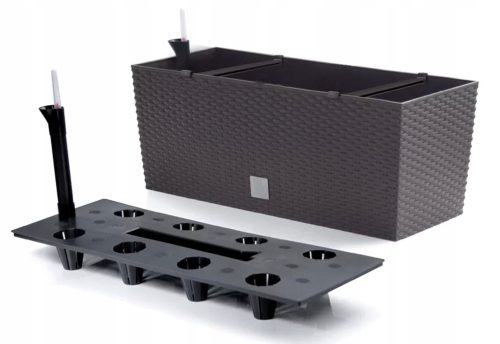  Prosperplast virágcserép 51 cm x 19 x 18,6 cm átmérő 8,58 cm műanyag barna és bézs árnyalatok