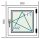 Ablak - PVC Windows 500x500 Ru White, jobb, matt üveg