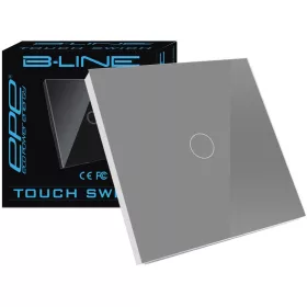   Dupla érintéskapcsoló, süllyesztett B-vonal, szürke árnyalatok KP-3600051