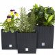  Prosperplast virágcserép 22,3 cm x 22,3 x 22,8 cm műanyag grafit
