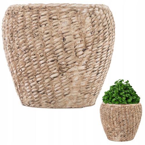  Duwen virágcserép 12 cm x 12 x 10,5 cm átmérőjű 12 cm kerámia barna és bézs árnyalatok