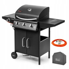   Gáz grillsütő . Alabama 3 12,8 kW Kerti gáz grill +borító