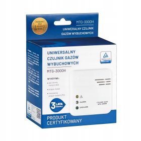   Intelligens otthon érzékelő - Garvan MTG-3000H gázérzékelő, hangriasztó, fényriasztó