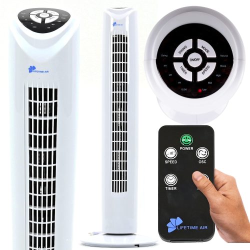 Ventilátor - Prémium oszlopos ventilátor Lifetime Air Premium ventilátor 80cm + fehér távirányító