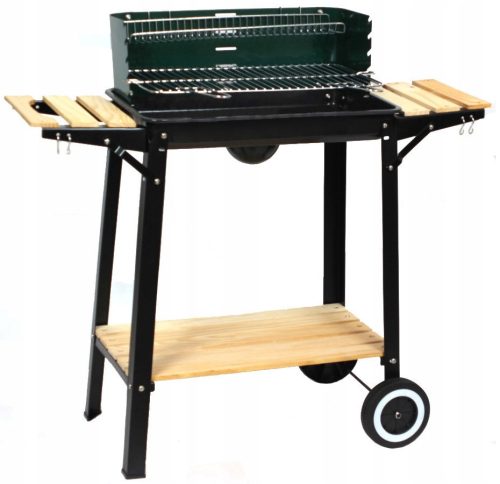 Faszenes grill - Stabil Grill kocsi 2 Grates + 3 polcok + hamu