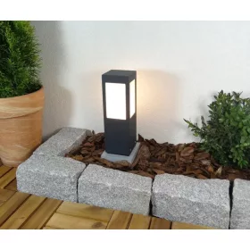  Négyzet alakú világítóoszlop Radex E27 50 cm, szürke