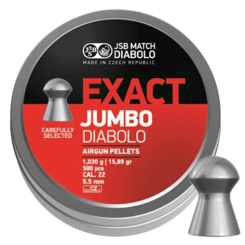Patronok légpuskához - 5,5 mm Diabolo JSB pontos Jumbo 500 lövés (061-060)