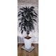 Művirágok, gyümölcsök - Mesterséges ficus ficus 140 cm fehér fekete edény