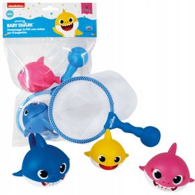   Fürdőjáték a kicsiknek - Baby Shark 3 figurák fürdőrácsmal