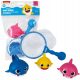 Fürdőjáték a kicsiknek - Baby Shark 3 figurák fürdőrácsmal