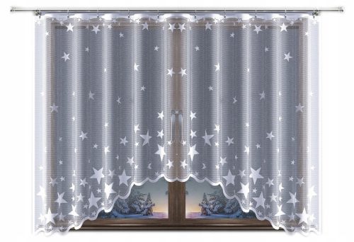 Átlátszó függöny a gyerekszobába - A FRANA csillagok mérete 220x120cm Lengyel Jacquard Prod.