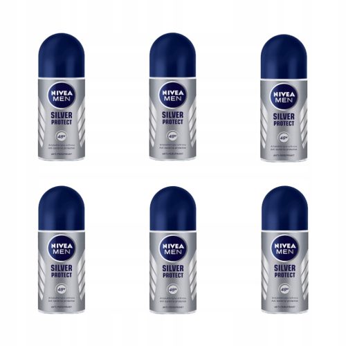  Nivea MEN Silver Protect 6 db 50 ml-es roll-on izzadásgátló