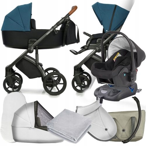 Többfunkciós babakocsi - 4in1 Pram Roan Bass Következő 28 és Kite Karwal + Base