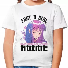   Gyerek póló - Gyerek T -szédi lány, aki szereti az anime L -t