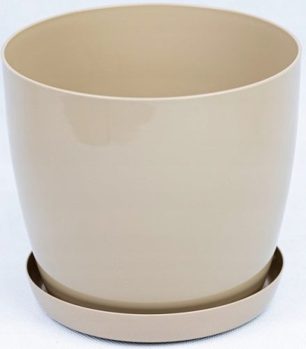  BratGO virágcserép 28 cm x 28 x 25,1 cm átmérőjű 28 cm műanyag barna és bézs árnyalatú