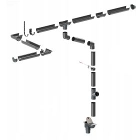 Krop ereszcsatorna 125 mm barna